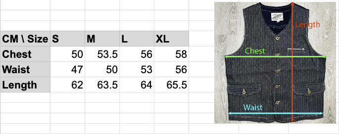 Luddite Original Herringbone Denim Vest