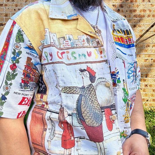 Luddite Vintage Fabric Patch Remake Shirt 001