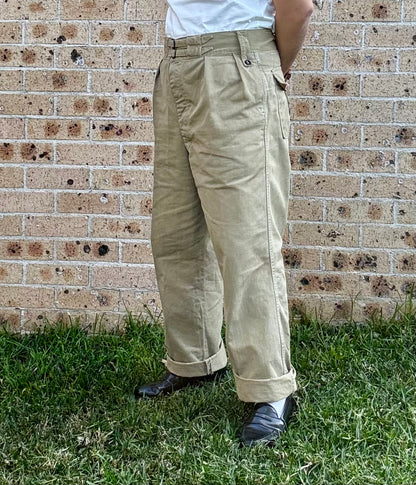 WWII Australian Army Trouser - Khaki - W36-40 inch