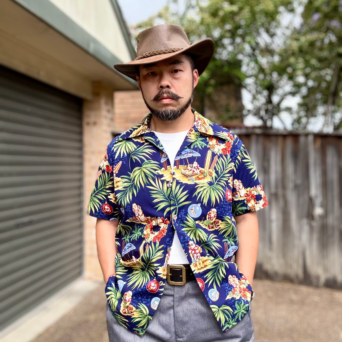 Santa Claus Beach Summer Christmas Aloha Hawaiian Shirt