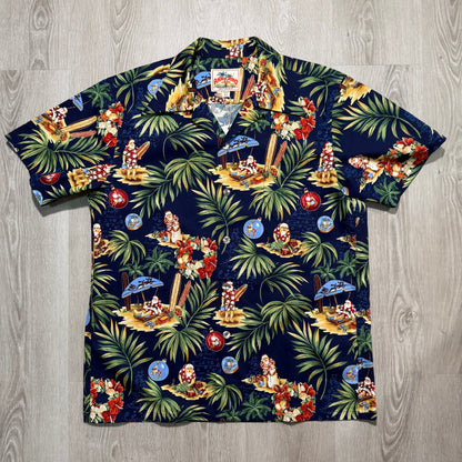 Santa Claus Beach Summer Christmas Aloha Hawaiian Shirt