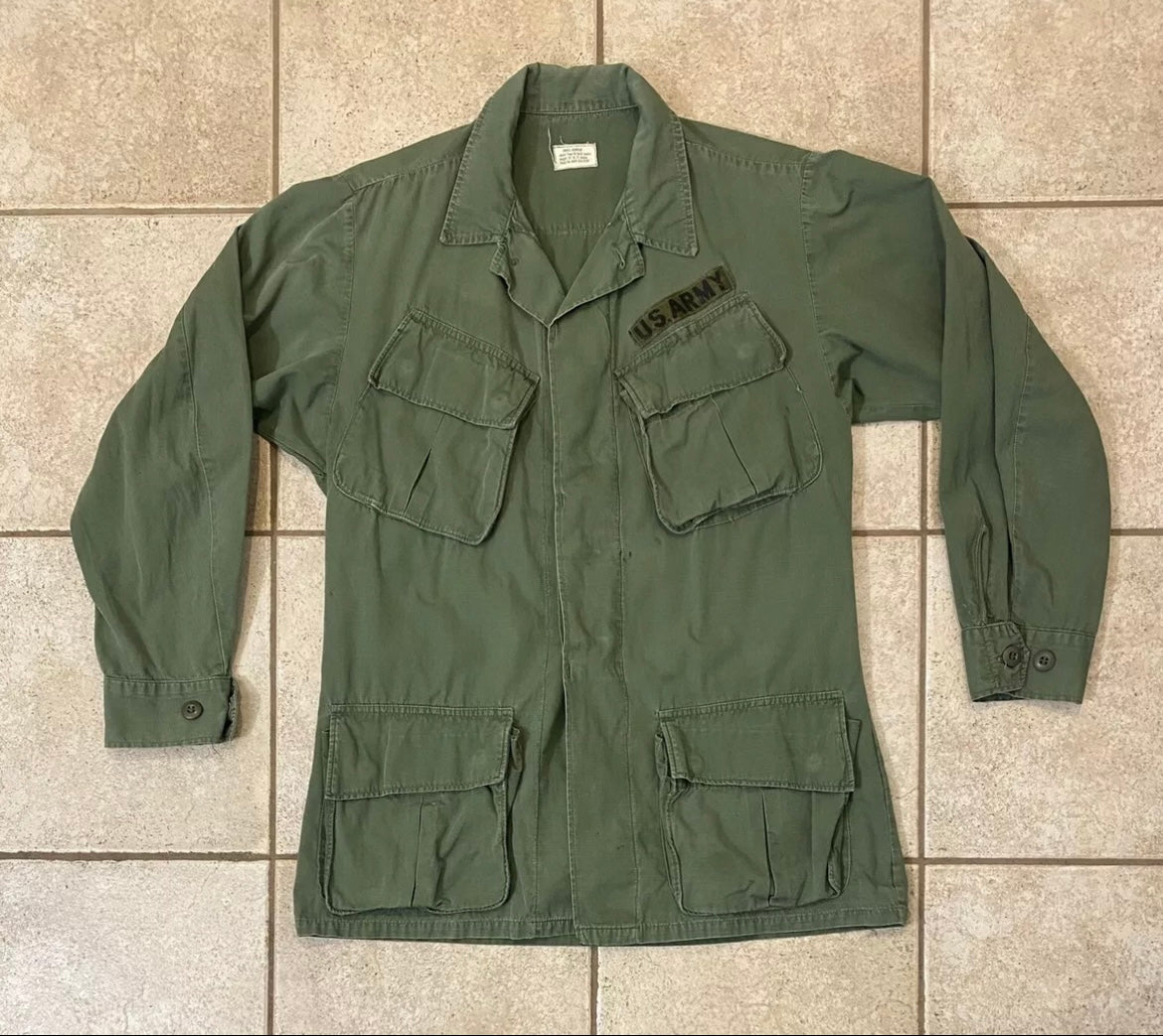 Vintage Vietnam OG 107 Slant Pocket Poplin Jungle Shirt