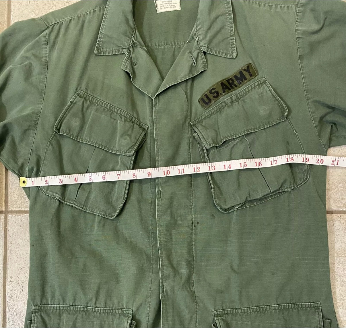 Vintage Vietnam OG 107 Slant Pocket Poplin Jungle Shirt