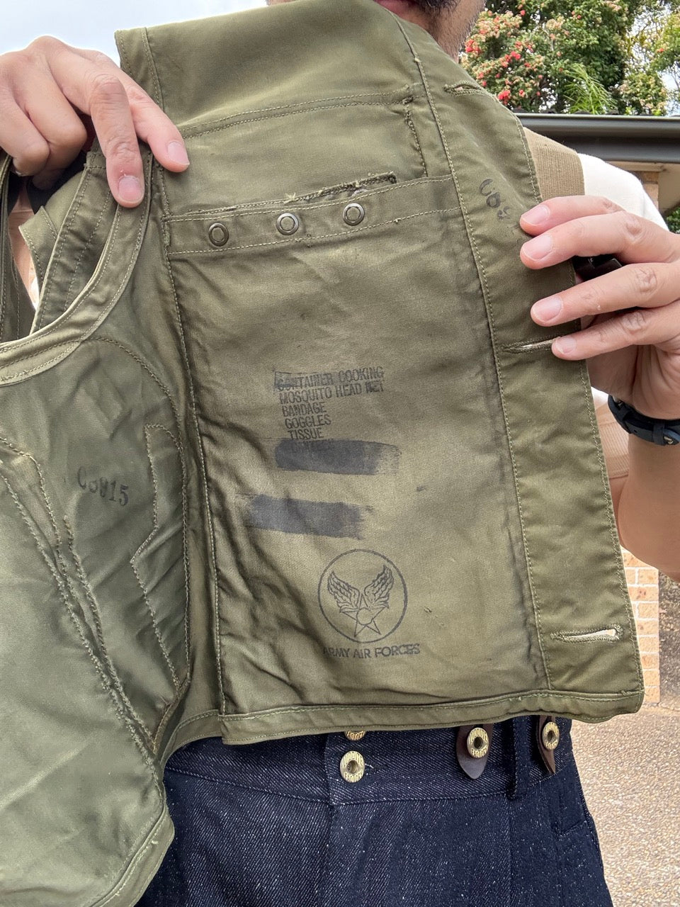 WW2 US Army Air Force Type C-1 Survival Vest Excellent Condition