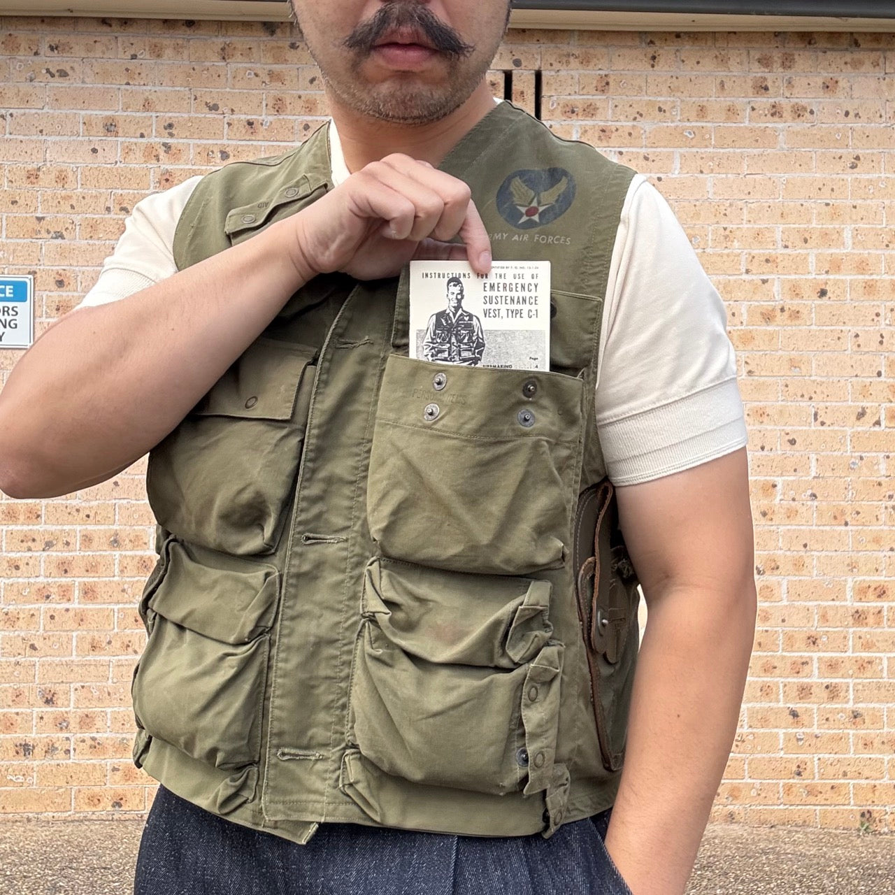 WW2 US Army Air Force Type C-1 Survival Vest Excellent Condition