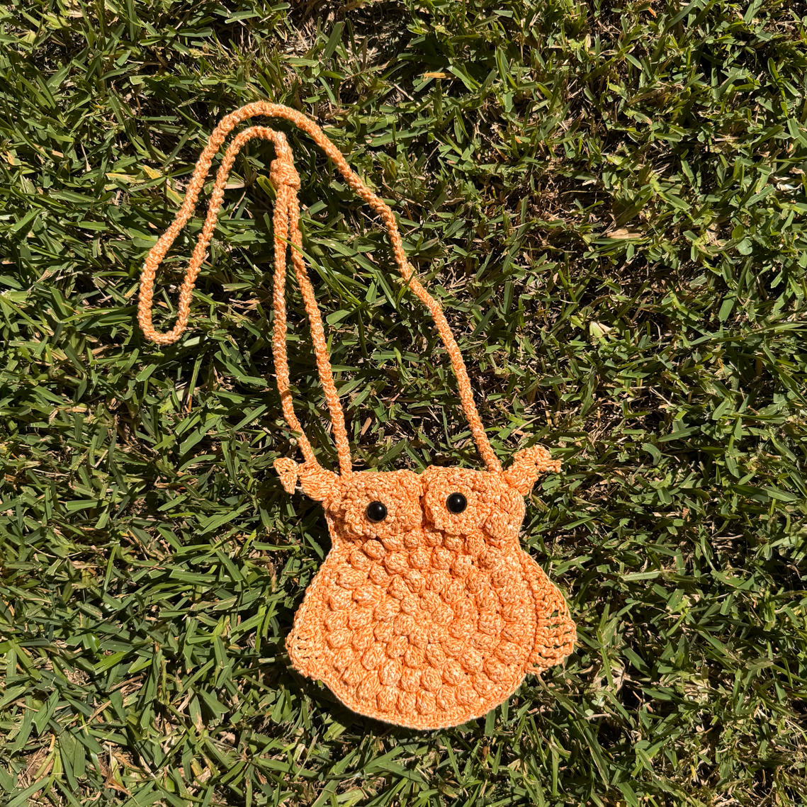Crocheted purse with a strap