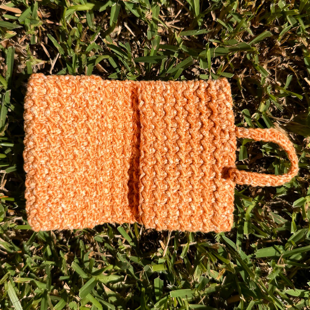 Hand-Crocheted Sun-Kissed Petal Wallet | Artisan Card Holder