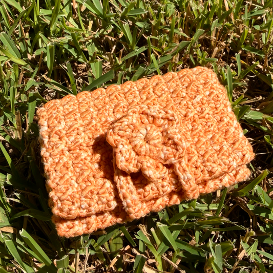 Hand-Crocheted Sun-Kissed Petal Wallet | Artisan Card Holder