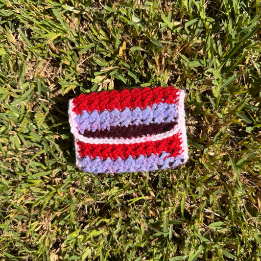 Berry Bliss Handmade Crochet Card Wallet