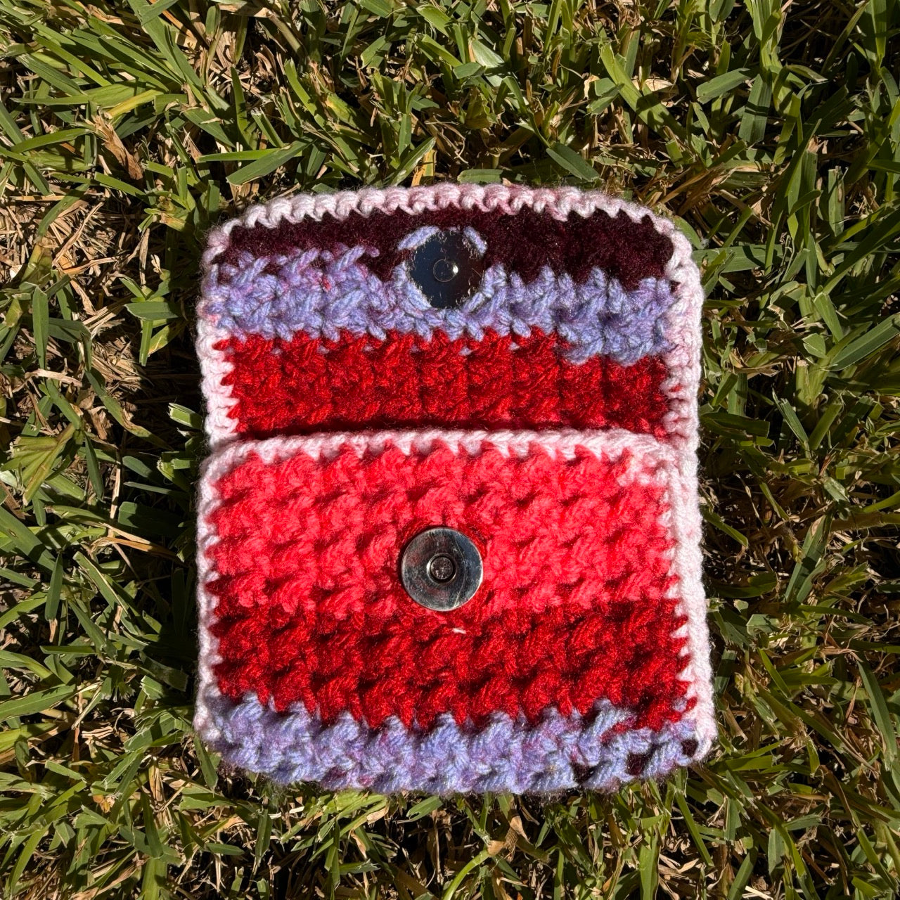 Berry Bliss Handmade Crochet Card Wallet