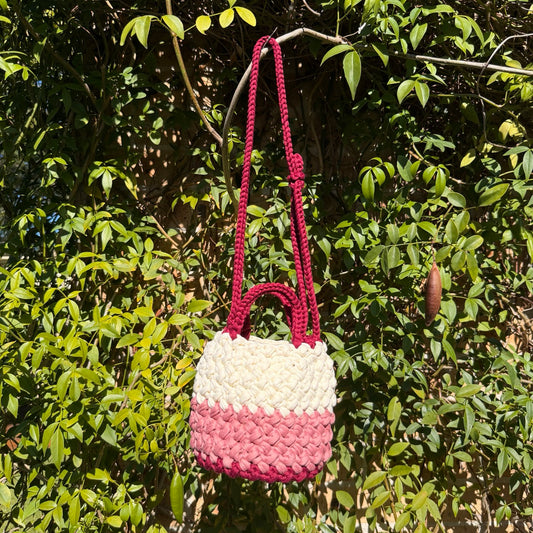 Sweet Berry Ombré Oval Mini Tote | Adjustable 2-Way Shoulder & Crossbody