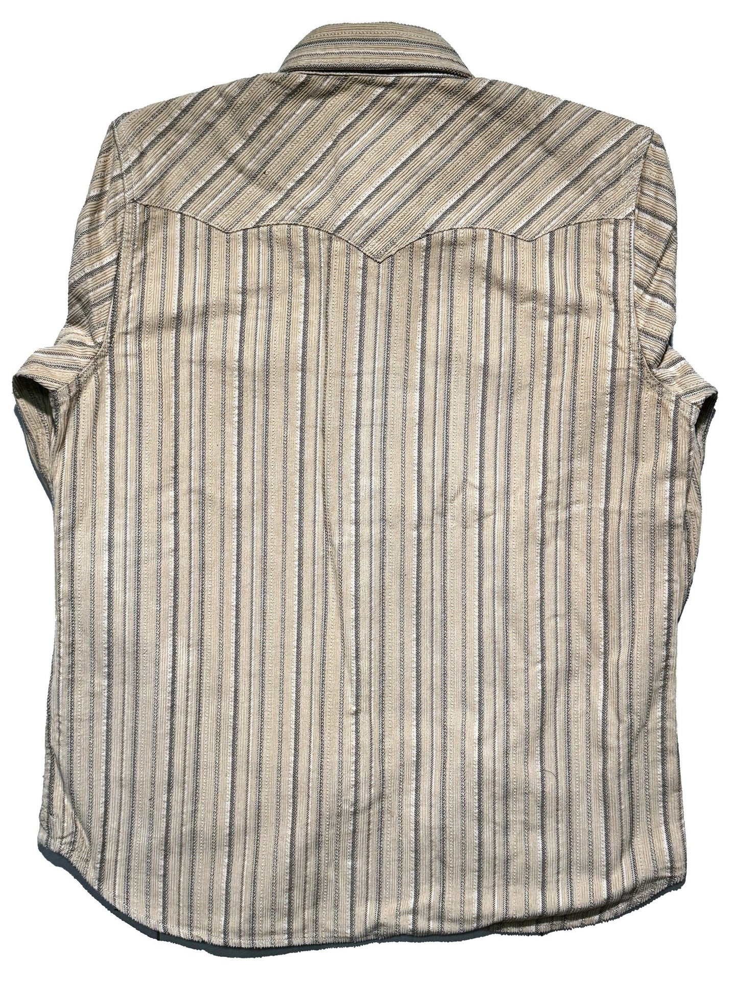 Heavyweight western striped corduroy shirt
