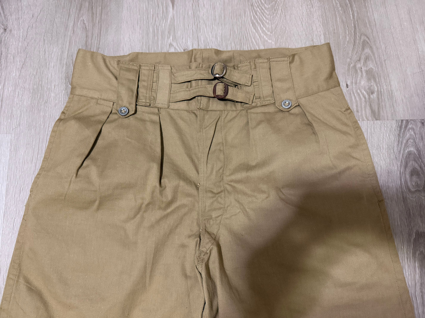 Vintage 50s Australian Army Short Pant, Gurkha Pant - Khaki - 002 W33-36