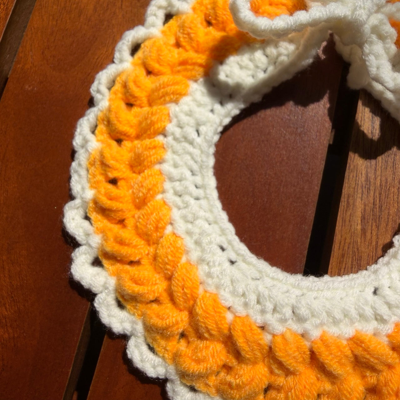 Sunshine Blossom Handmade Crochet Pet Collar