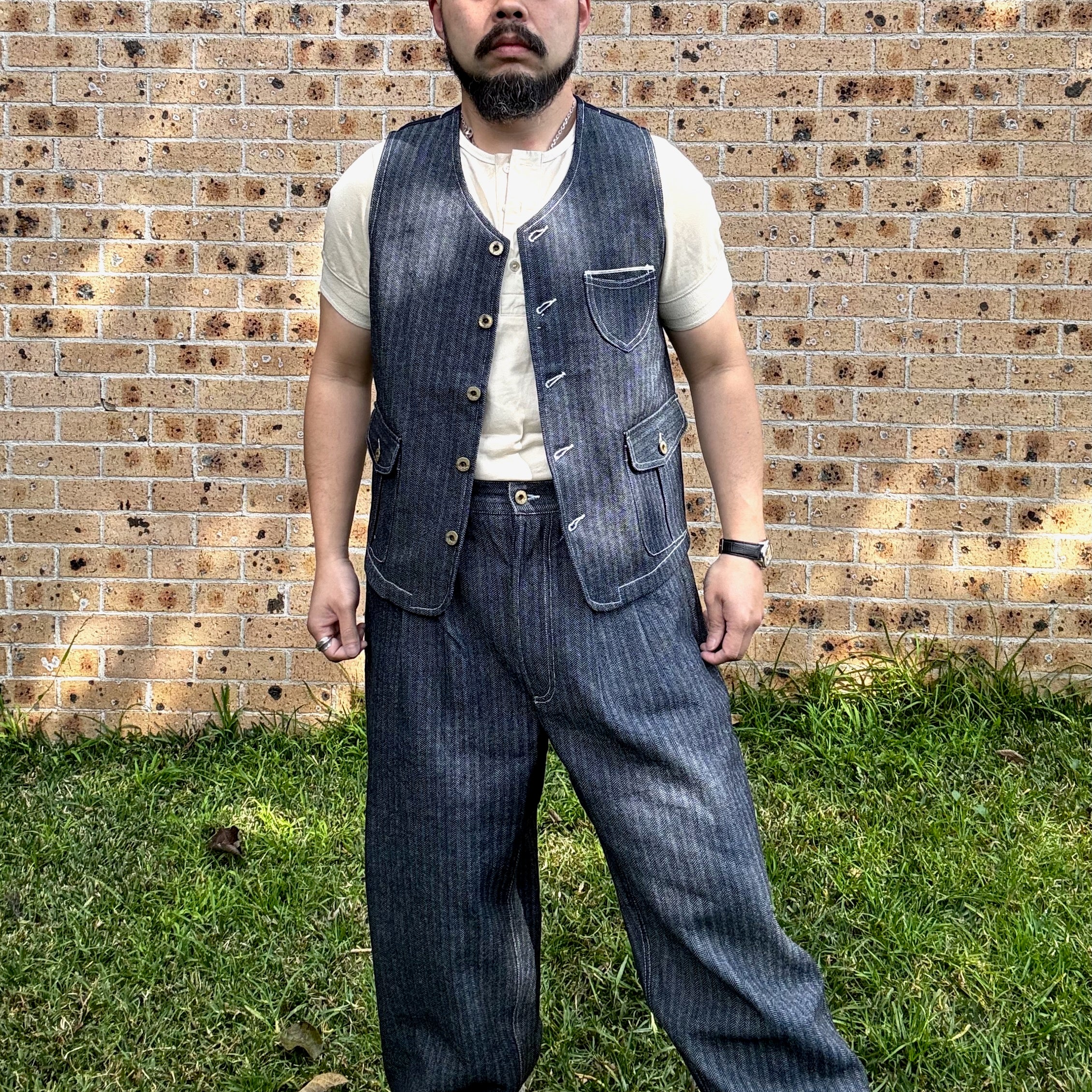 Luddite Original Herringbone Denim Vest