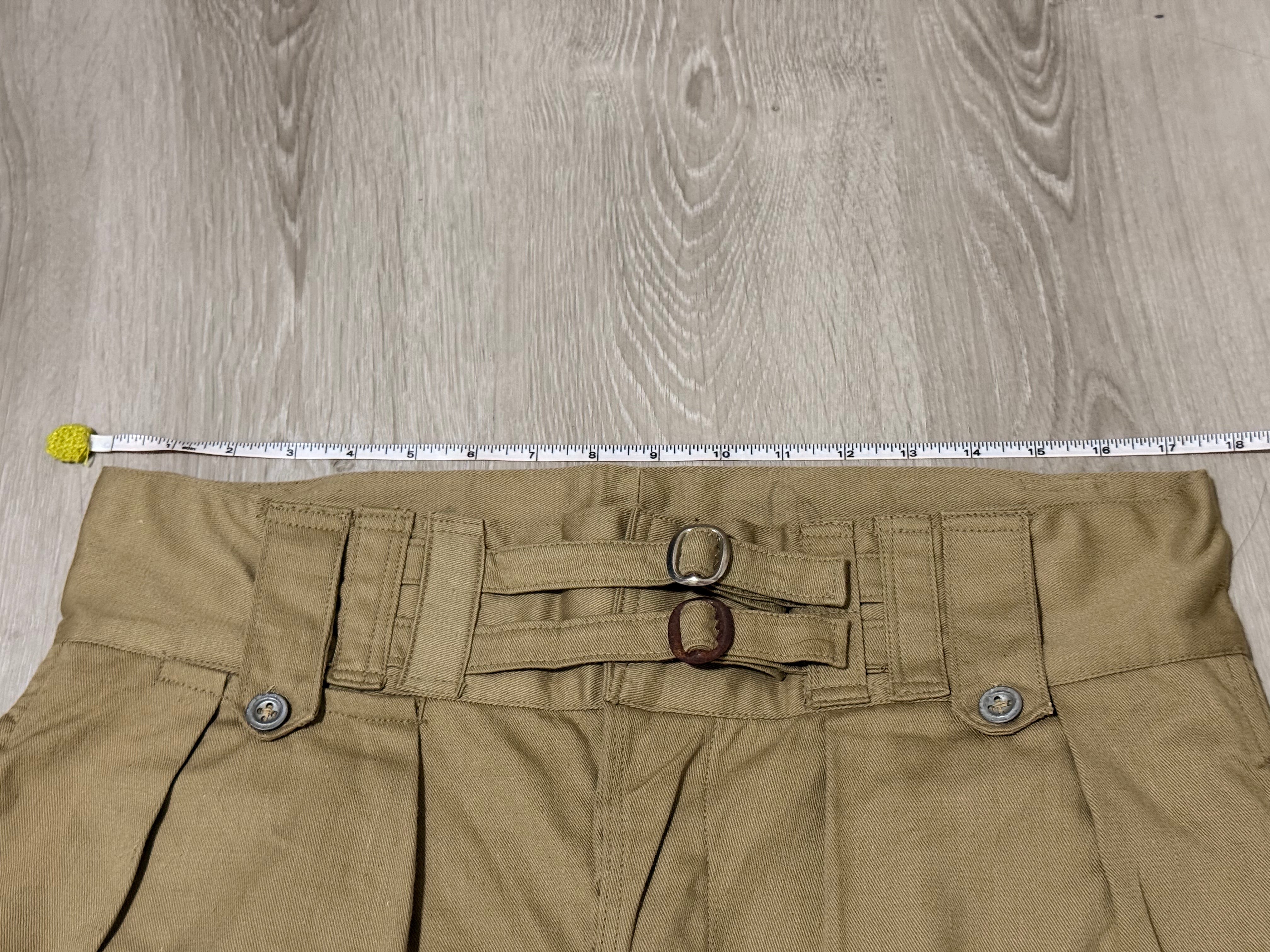 Vintage 50s Australian Army Short Pant, Gurkha Pant - Khaki - 002 W33-36